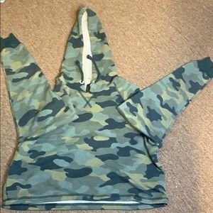 Camo Cropped Sweater